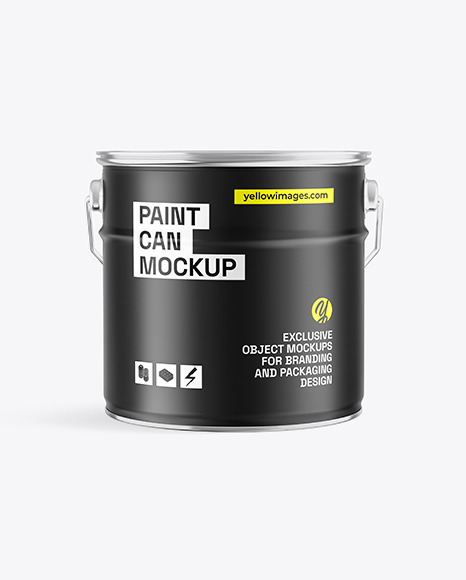 Matte Paint Bucket Mockup