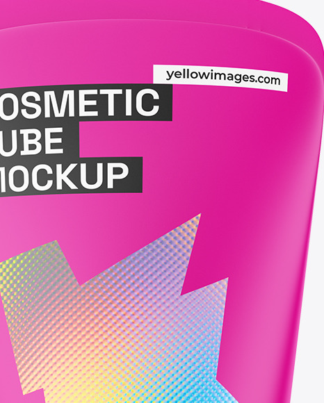 Matte Cosmetic Tube With Pump Mockup
