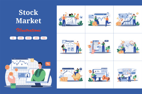 M642_Stock Market Illustration Pack