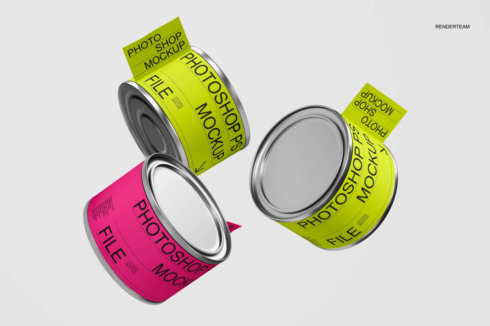 Paint Can Mockup Set