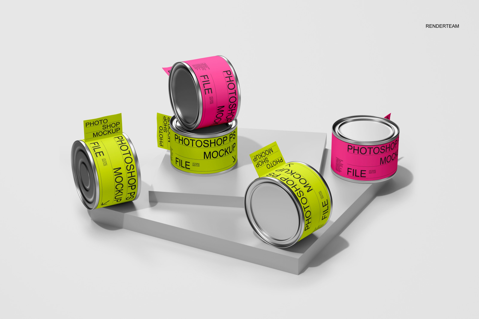 Paint Can Mockup Set
