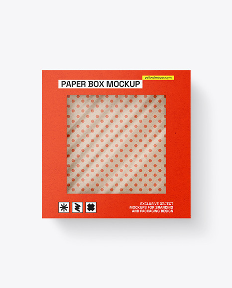 Empty Kraft Carton Box Mockup