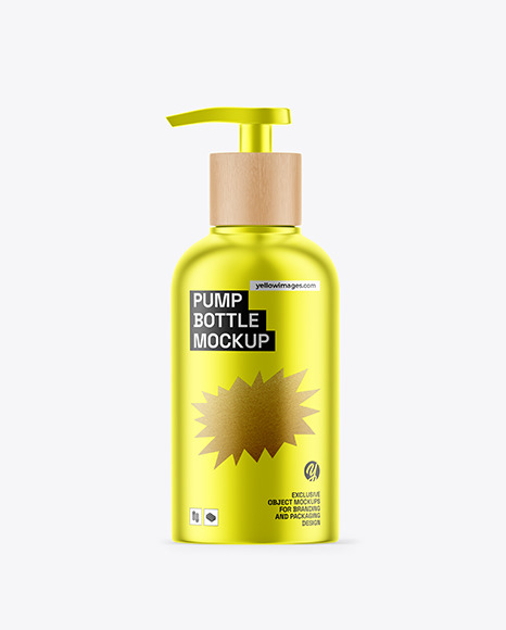 Metallic Pump Bottle Mockup