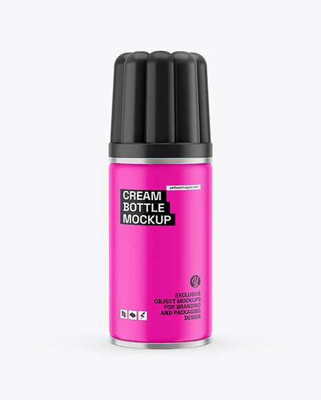 Whipped Cream Bottle Mockup