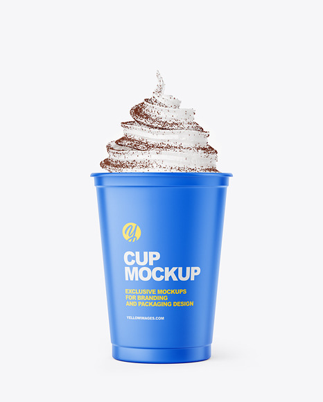 Styrofoam Cup With Ice Mockup - Free Download Images High Quality