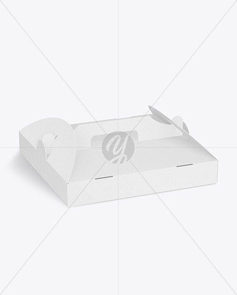 Kraft Pizza Box w/ Handle Mockup