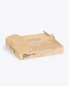 Kraft Pizza Box w/ Handle Mockup