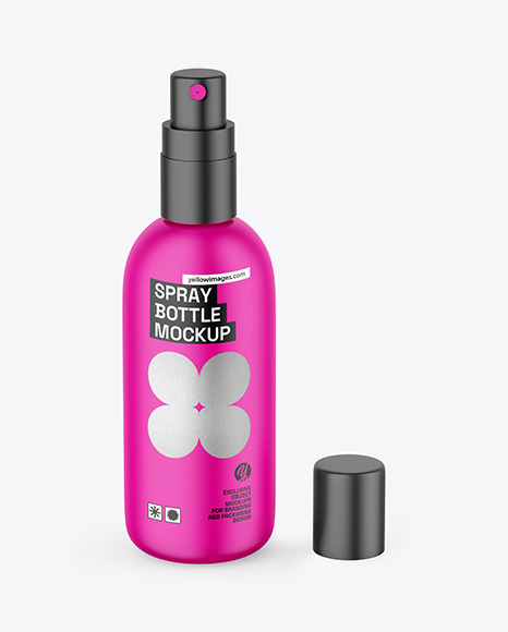 Matte Spray Bottle Mockup