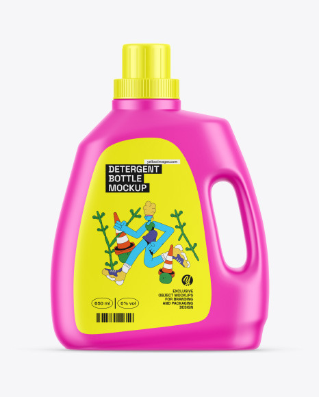Matte Detergent Bottle Mockup