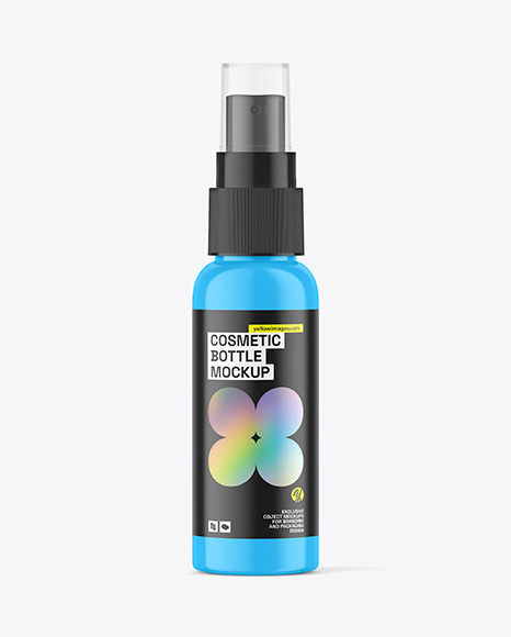 Glossy Spray Bottle Mockup