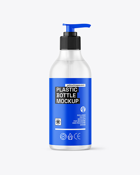 Frosted Cosmetic Bottle with Pump Mockup