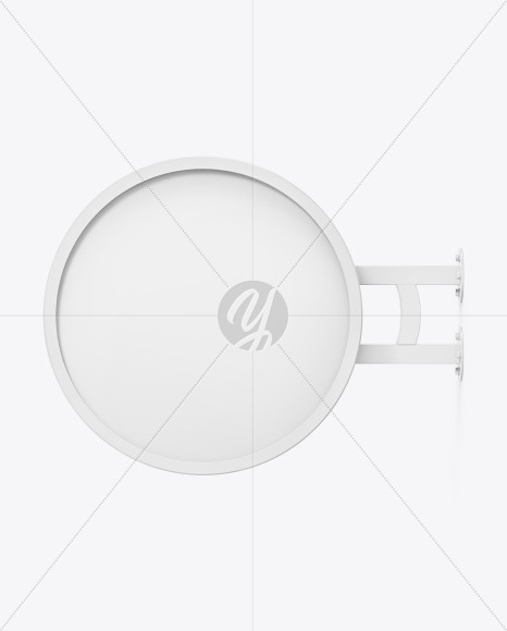 Plastic Round Signboard Mockup