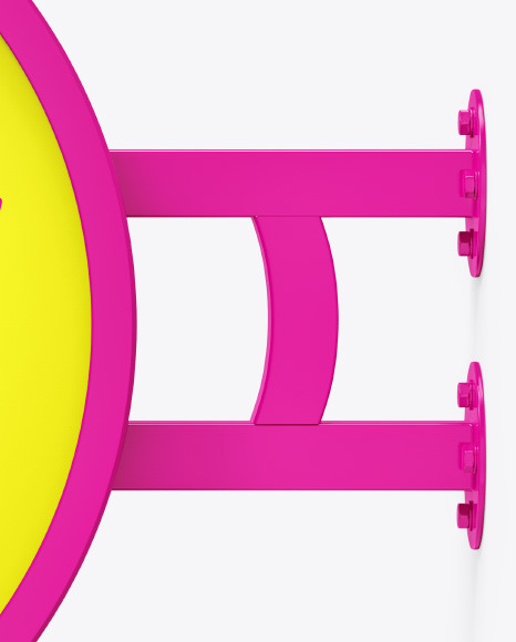 Plastic Round Signboard Mockup