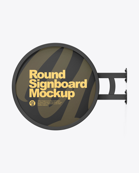 Plastic Round Signboard Mockup