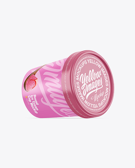 Glossy Ice Cream Cup Mockup
