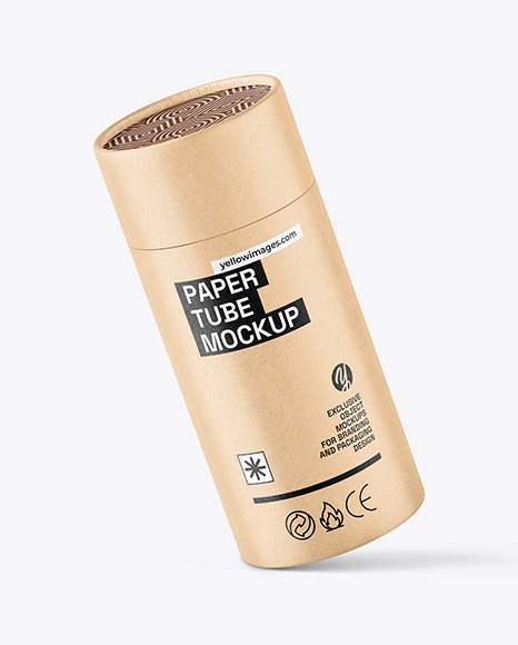 Kraft Paper Tube Mockup