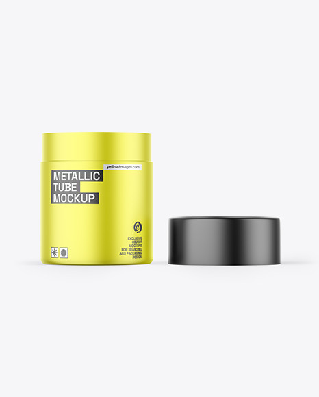 Metallized Opened Paper Tube Mockup