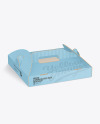 Corrugated Pizza Box w/ Handle Mockup