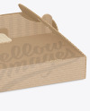 Corrugated Pizza Box w/ Handle Mockup