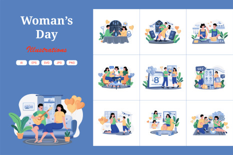 M546_Woman’s Day Illustration Pack