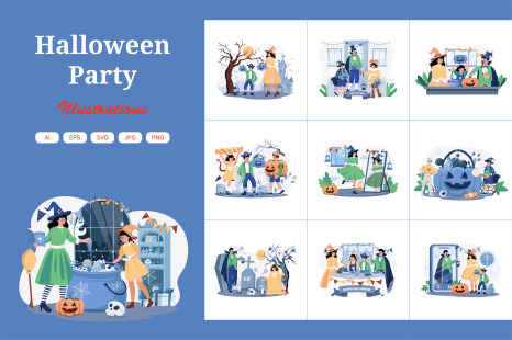 M548_ Halloween Illustration Pack
