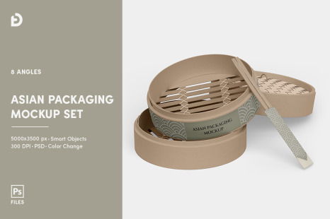 Asian Packaging Mockup Set