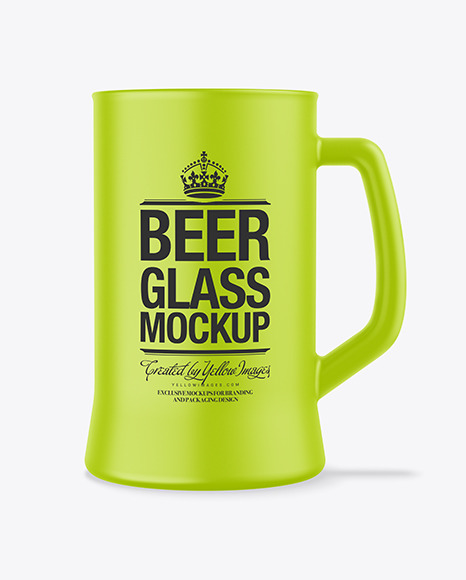 Matte Beer Glass Mockup