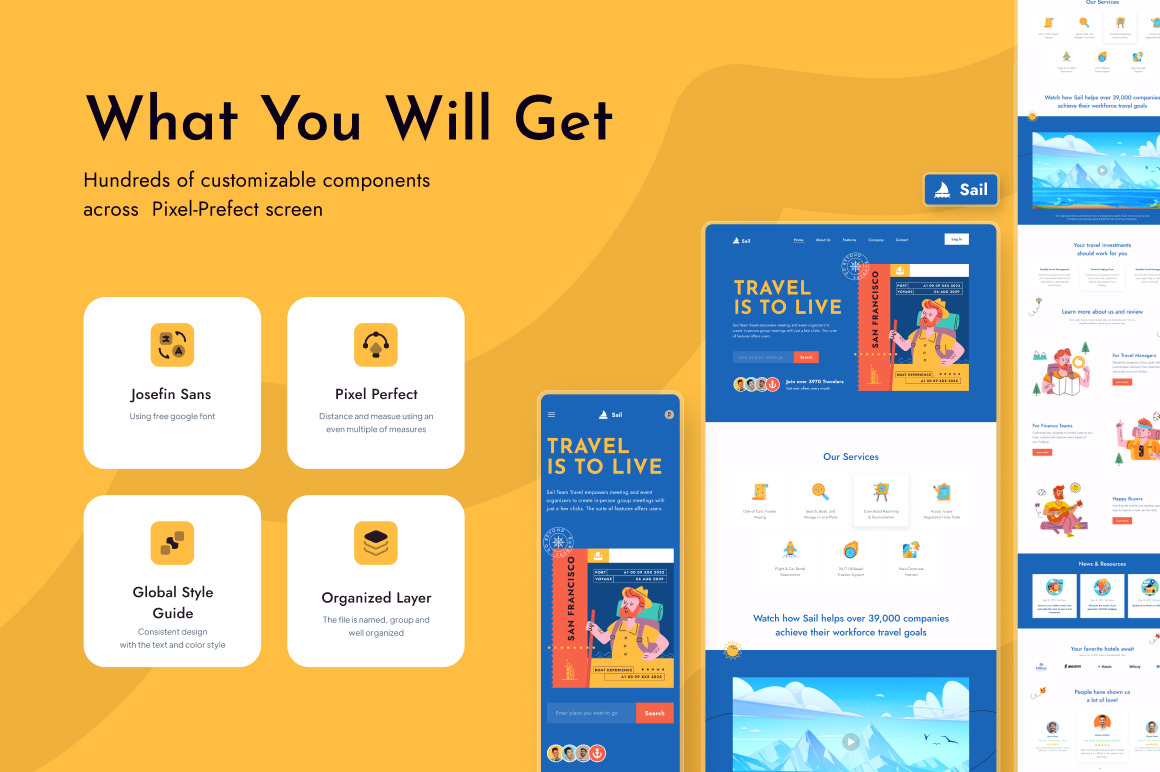 Traveling Website UI Kitt