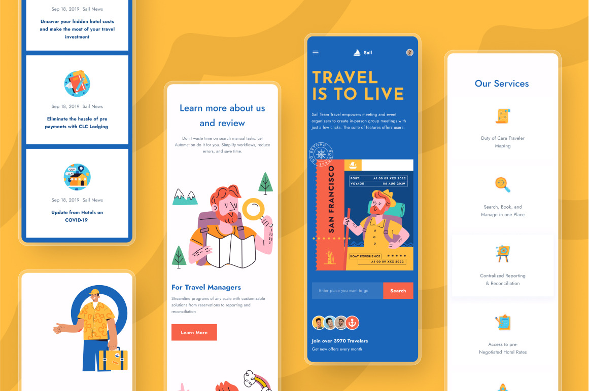 Traveling Website UI Kitt