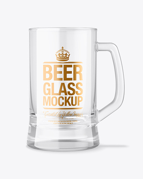 Empty Beer Glass Mockup