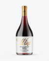 Clear Glass Red Wine Bottle Mockup