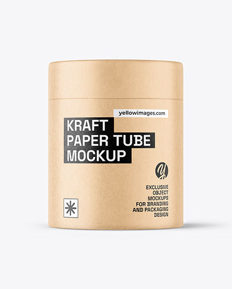 Kraft Paper Tube Mockup