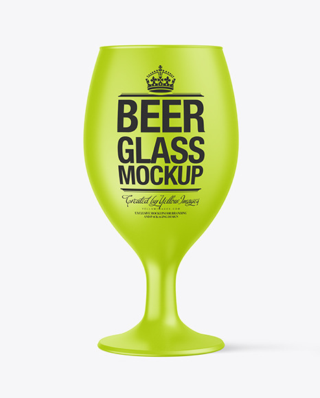 Matte Beer Glass Mockup