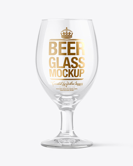 Empty Beer Glass Mockup