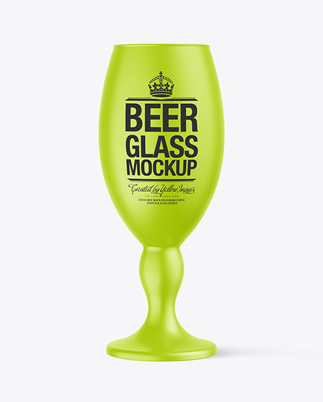 Matte Beer Glass Mockup