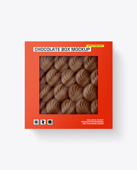 Box of Chocolate Sweets Mockup