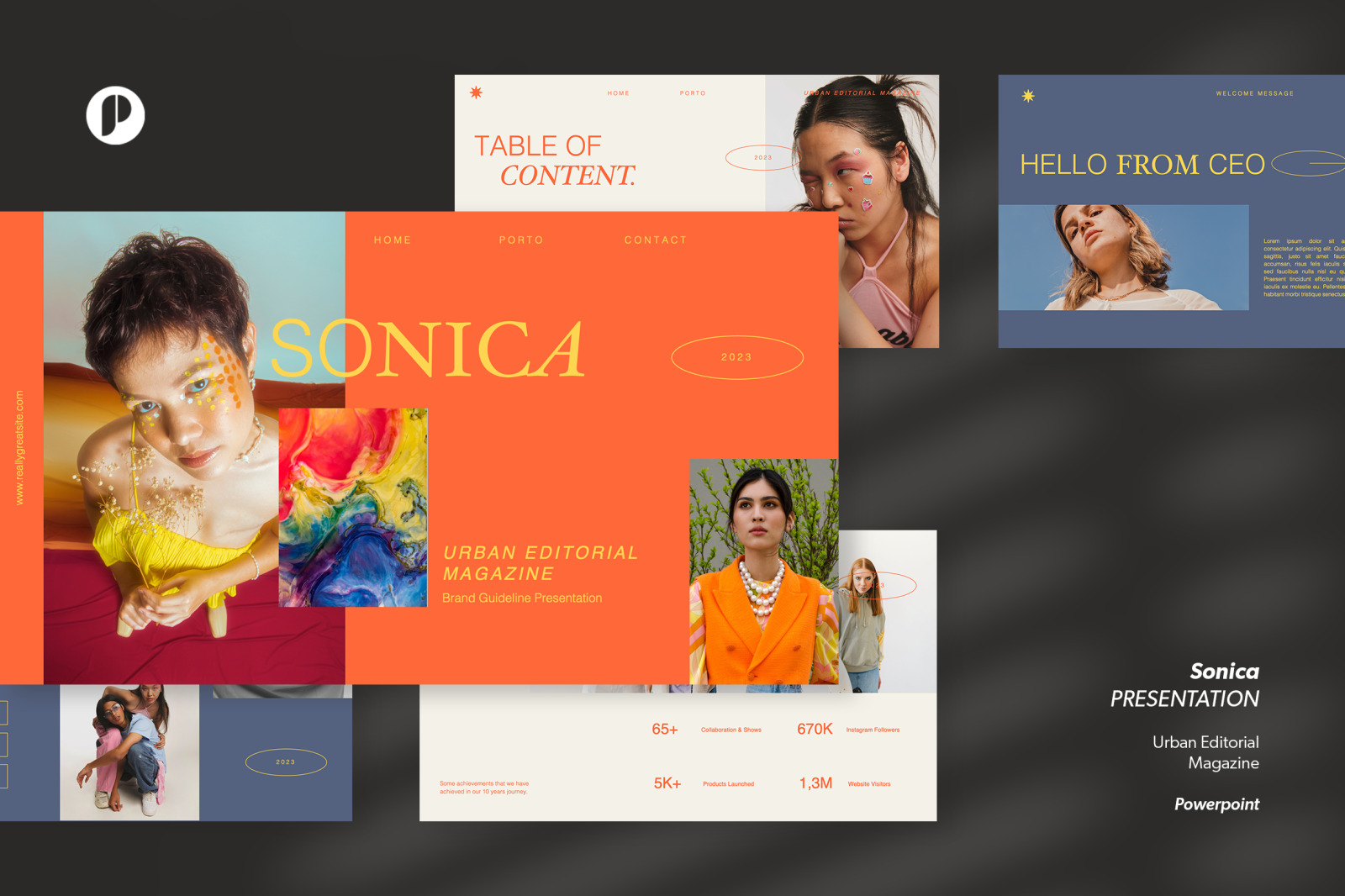 Sonica – Bold Urban Editorial Magazine Brand Guidelines Presentation