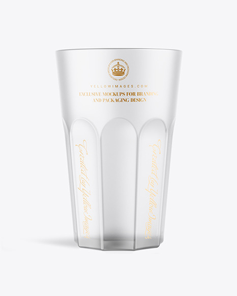 Frosted Empty Beer Glass Mockup