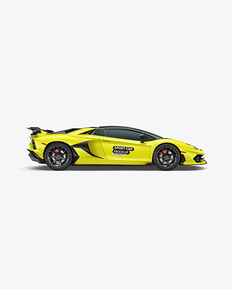 Sport Car Mockup - Side View