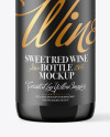 Green Glass Red Wine Bottle Mockup