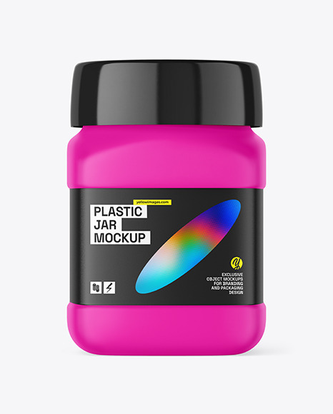 Matte Plastic Jar Mockup