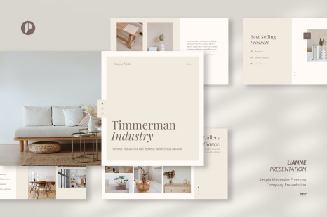Lianne – Creamy Simple Minimalist Furniture Company Presentation