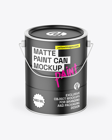 Matte Paint Bucket Mockup