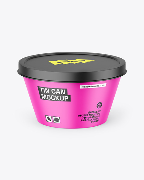 Matte Tin Can Mockup
