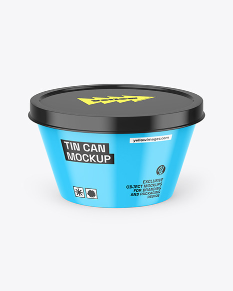 Glossy Tin Can Mockup