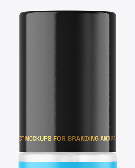 Frosted Glass Cosmetic Bottle with Pump Mockup
