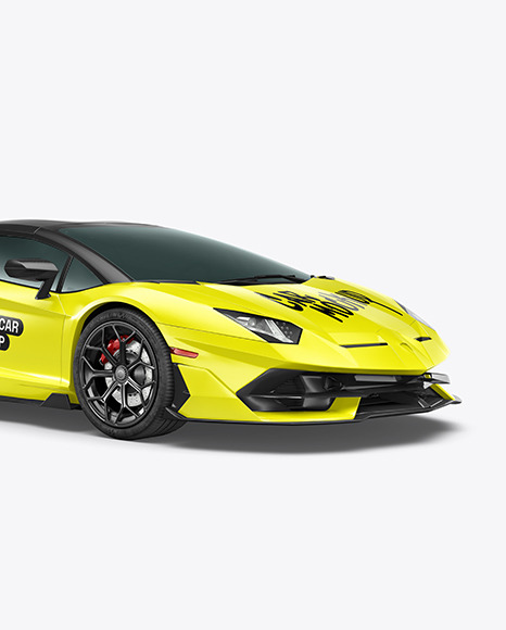 Sport Car Mockup - Half Side View
