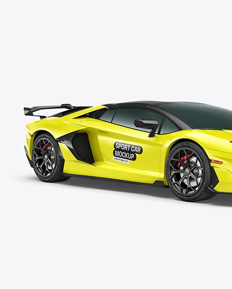 Sport Car Mockup - Half Side View