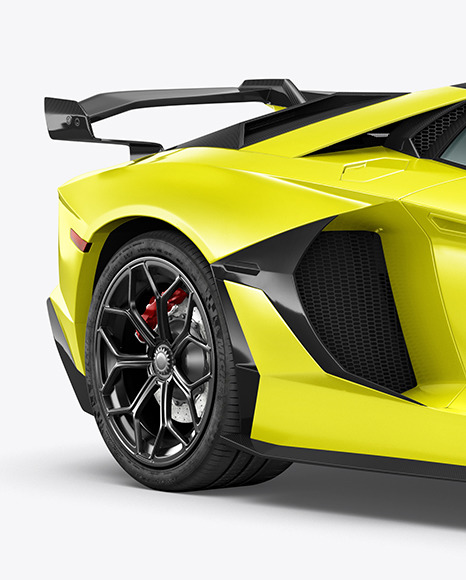 Sport Car Mockup - Half Side View