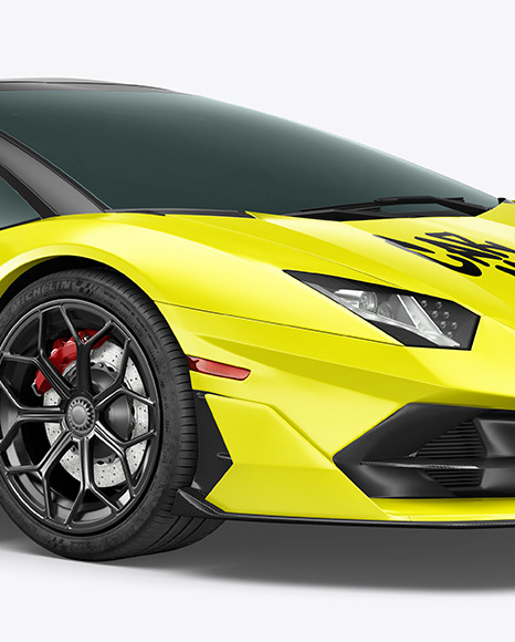 Sport Car Mockup - Half Side View